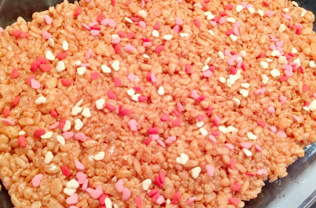 Real Strawberry Valentine's Day Rice Krispie Treats Recipe